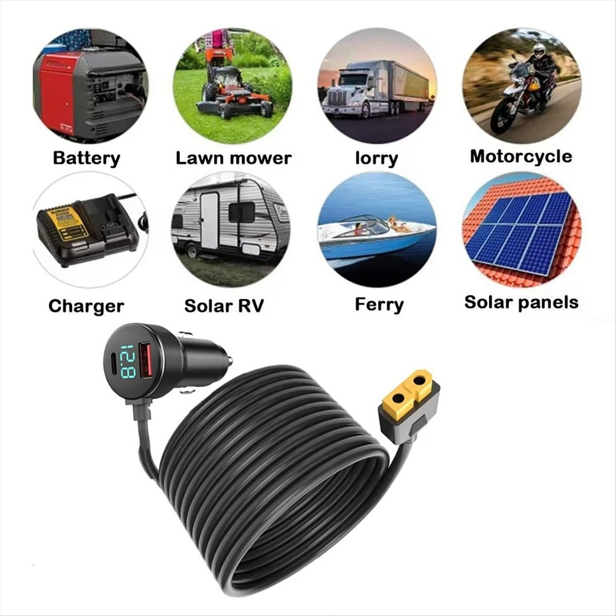 Drone Solar Charger - 【Pabrik Baru】Pengisi Daya Mobil DC 12V/24V