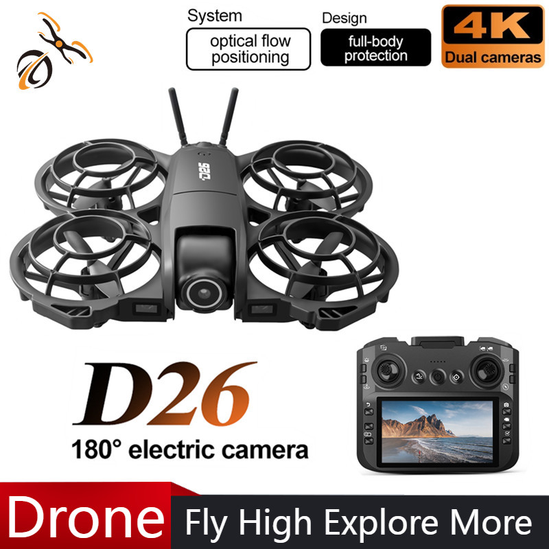 Drone D26 4K Aerial HD 180 °   - Drone Controller Screen ulasan dan harga
